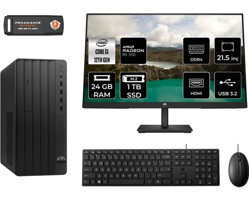 Hp Pro 290 G9 6D3A1EAMNT1323 Harici Radeon RX 550 Intel Core i3 12100 24 GB Ram 1 TB SSD Tower FreeDos 21.5 inç Monitörlü Masaüstü Oyuncu Bilgisayarı + PER4 BELLEK