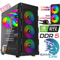 Gameline GL-08 Harici GeForce RTX 3060 AMD Ryzen 5 8400F 32 GB Ram DDR5 1 TB SSD Tower FreeDos Masaüstü Oyuncu Bilgisayarı