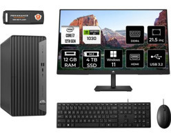 Hp Pro 400 G9 6U3M9EAMNT3360 Harici GeForce GT 1030 Intel Core i7 12700 12 GB Ram 4 TB SSD Tower Windows 11 Home 21.5 inç Monitörlü Masaüstü Oyuncu Bilgisayarı + PER4 BELLEK