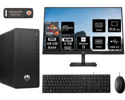 Hp 295 G8 6D389EAMNT1445 Harici Radeon RX 550 AMD Ryzen 7 5700G 48 GB Ram 4 TB SSD Tower Windows 11 Pro 21.5 inç Monitörlü Masaüstü Oyuncu Bilgisayarı + PER4 BELLEK