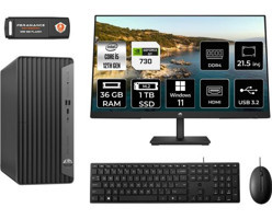 Hp Pro 400 G9 6U3M8EAMNT2433 Harici GeForce GT 730 Intel Core i5 12400 36 GB Ram 1 TB SSD Tower Windows 11 Pro 21.5 inç Monitörlü Masaüstü Oyuncu Bilgisayarı + PER4 BELLEK