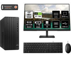 Hp Pro 290 G9 6D3A1EAMNT2388 Harici GeForce GT 730 Intel Core i3 12100 40 GB Ram 1 TB SSD Tower Windows 11 Home 21.5 inç Monitörlü Masaüstü Oyuncu Bilgisayarı + PER4 BELLEK