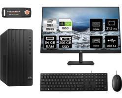 Hp Pro 290 G9 8T2X2ESMNT4346 Harici GeForce GTX 1650 Intel Core i7 13700 64 GB Ram 256 GB SSD Tower FreeDos 21.5 inç Monitörlü Masaüstü Oyuncu Bilgisayarı + PER4 BELLEK