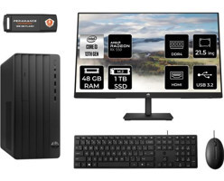 Hp Pro 290 G9 8T2X0ESMNT1343 Harici Radeon RX 550 Intel Core i3 13100 48 GB Ram 1 TB SSD Tower FreeDos 21.5 inç Monitörlü Masaüstü Oyuncu Bilgisayarı + PER4 BELLEK