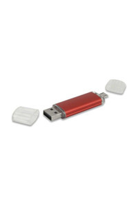 Baychip BYL112 Mini Çift Taraflı USB 2.0 Usb Type-A 16 GB Flash Bellek Mavi Gri