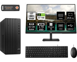 Hp Pro 290 G9 6D3A1EAMNT2430 Harici GeForce GT 730 Intel Core i3 12100 32 GB Ram 4 TB SSD Tower Windows 11 Pro 21.5 inç Monitörlü Masaüstü Oyuncu Bilgisayarı + PER4 BELLEK