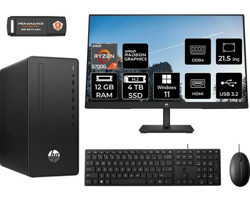 Hp 295 G8 6D389EAMNT360 Dahili Radeon Graphics AMD Ryzen 7 5700G 12 GB Ram 4 TB SSD Tower Windows 11 Home 21.5 inç Monitörlü Masaüstü Bilgisayar + PER4 BELLEK