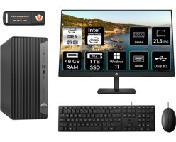 Hp Pro 400 G9 6U3M8EAMNT443 Dahili Intel UHD Graphics 730 Intel Core i5 12400 48 GB Ram 1 TB SSD Tower Windows 11 Pro 21.5 inç Monitörlü Masaüstü Bilgisayar + PER4 BELLEK