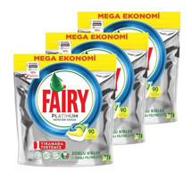 Fairy Platinum Limon Tablet Bulaşık Deterjanı 3x90 Adet