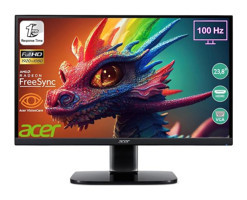 Acer KB242YH 100 Hz 1 ms 23.8 inç FHD Flat VA Hoparlörlü VGA HDMI Freesync 1920x1080 px LED Monitör