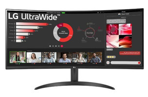 LG UltraWide 34WR50QC-B 100 Hz 5 ms 34 inç UWQHD Curved VA Hoparlörlü HDMI Freesync 3440x1440 px LED Monitör