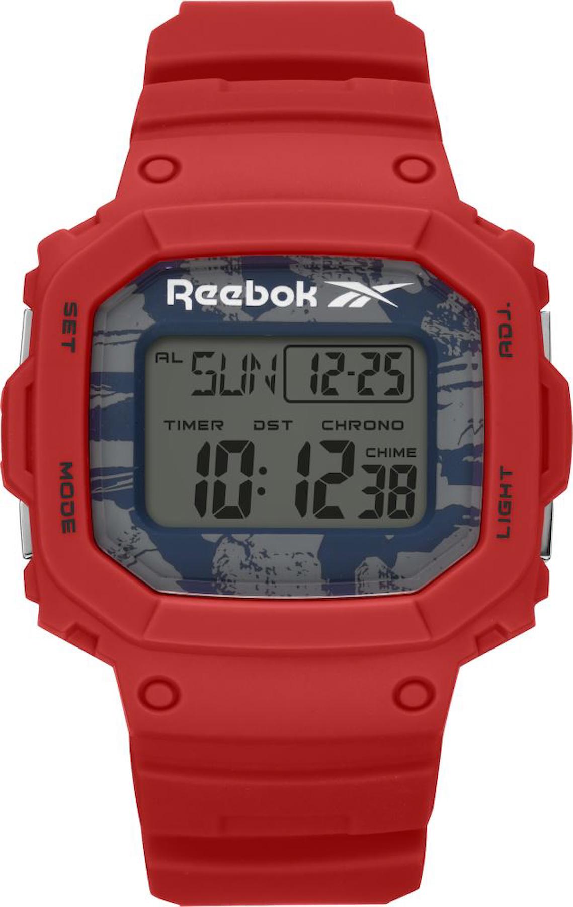 Reebok RV-POD-G9-PRPR-WS Takvimli 48 mm Kırmızı Plastik Kordon Analog Erkek Kol Saati