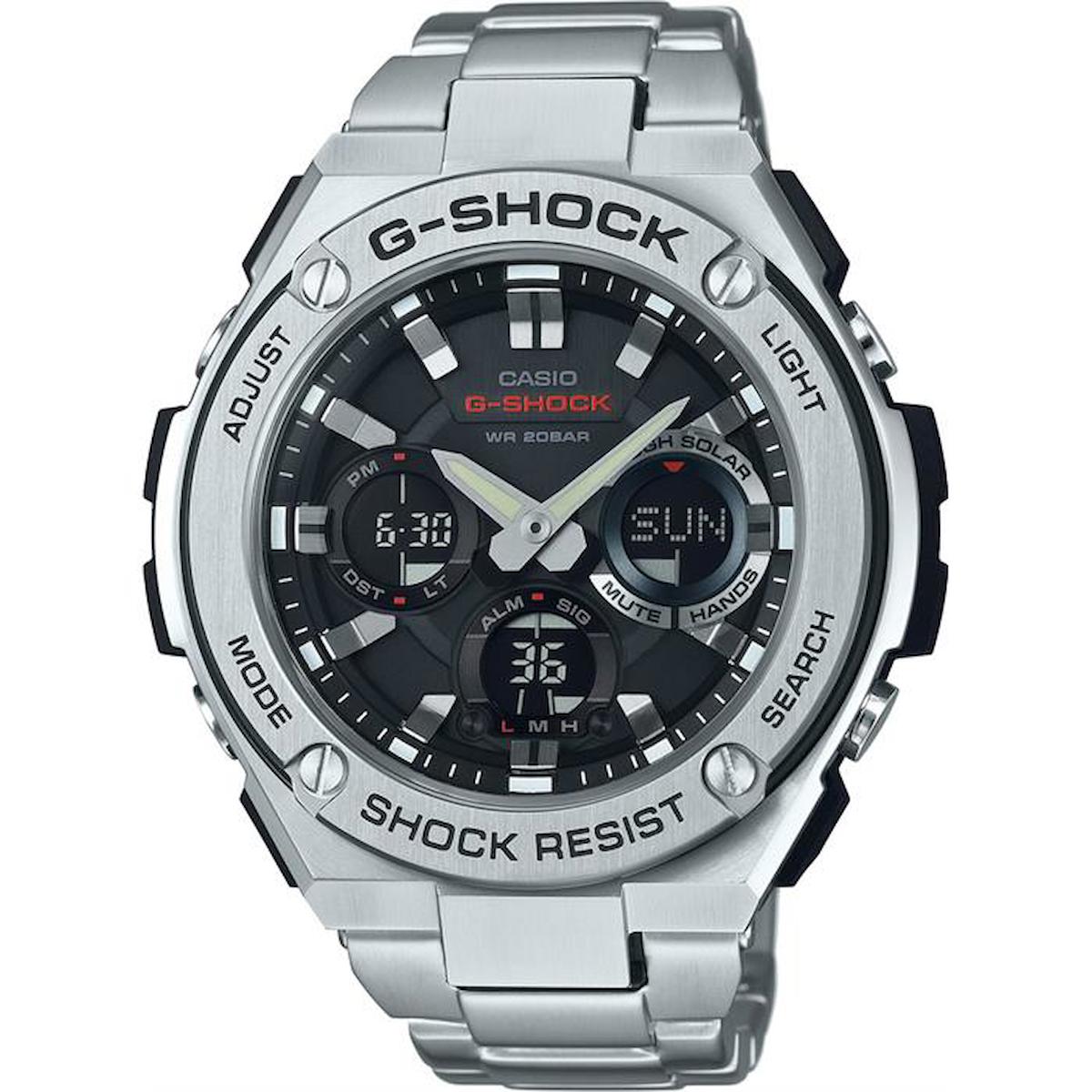 Casio GST-S110D-1ADR Takvimli Gri Plastik Kordon Analog Erkek Kol Saati