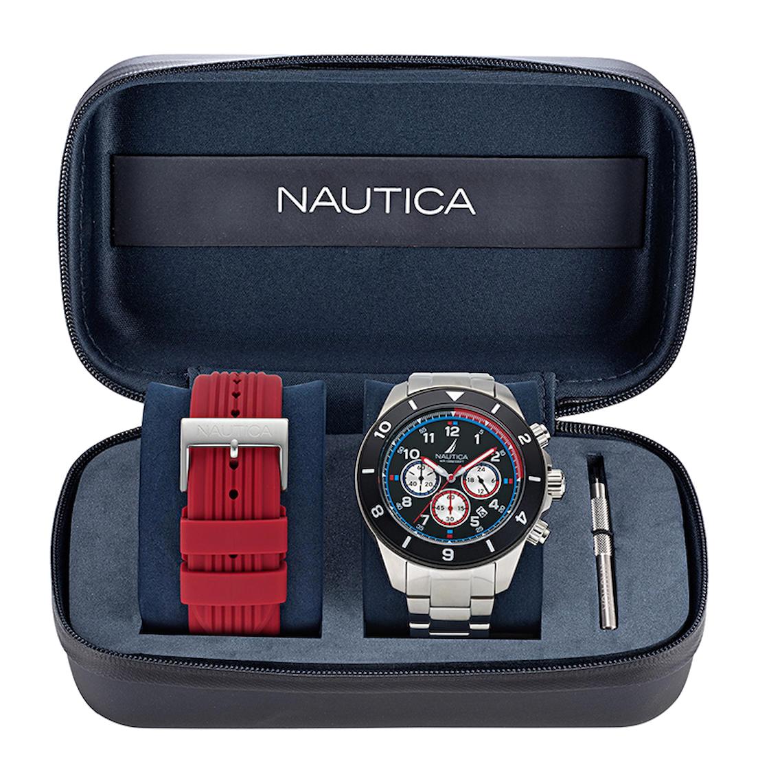 Nautica NAPNOS406 Takvimli 43 mm Çelik Kordon Analog Erkek Kol Saati