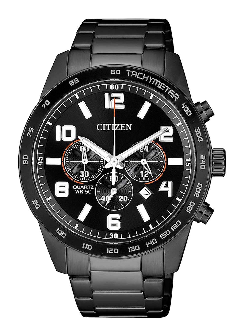 Citizen AN8165-59E Takvimli 44 mm Siyah Çelik Kordon Analog Erkek Kol Saati