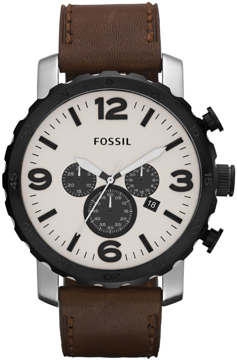 Fossil JR1390 Takvimli 41 mm Kahverengi Deri Kordon Analog Kol Saati