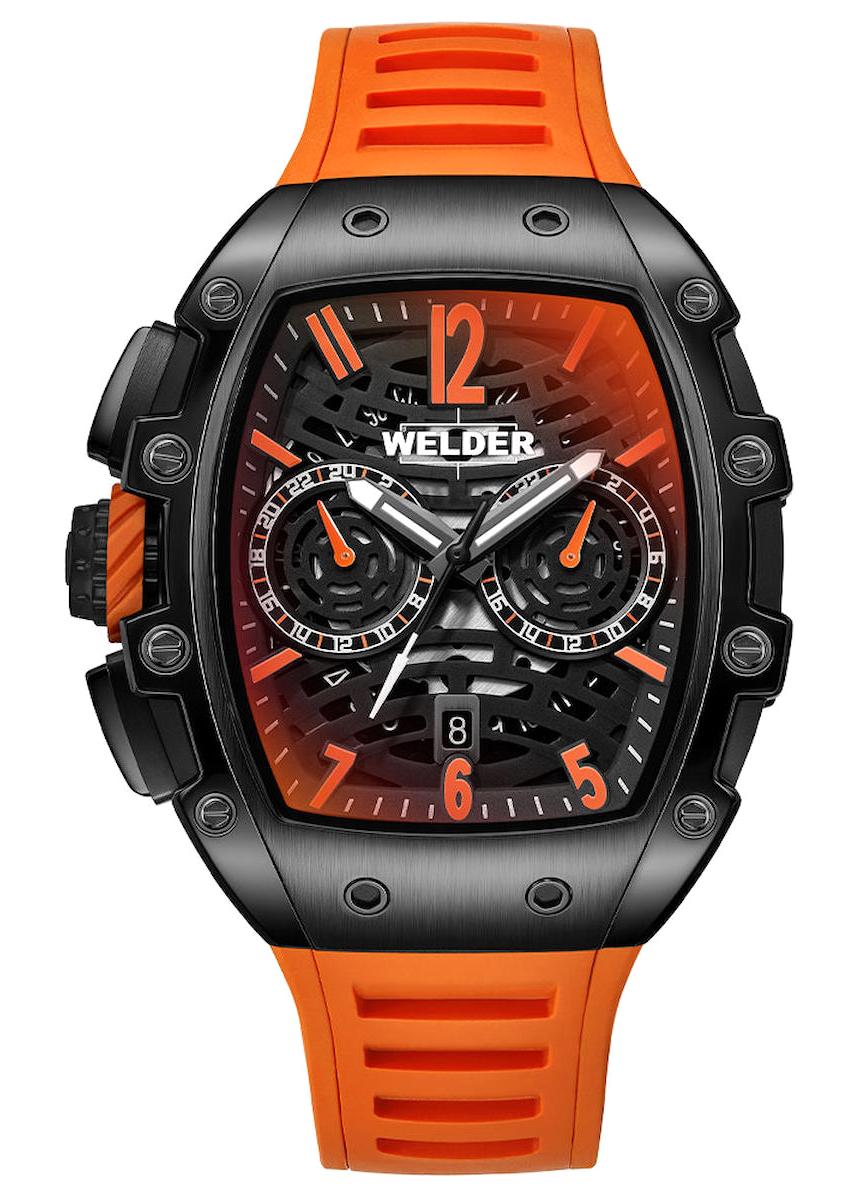 Welder Watch WRM2009-R Pusulalı Takvimli 44 mm Turuncu Silikon Kordon Analog Kol Saati