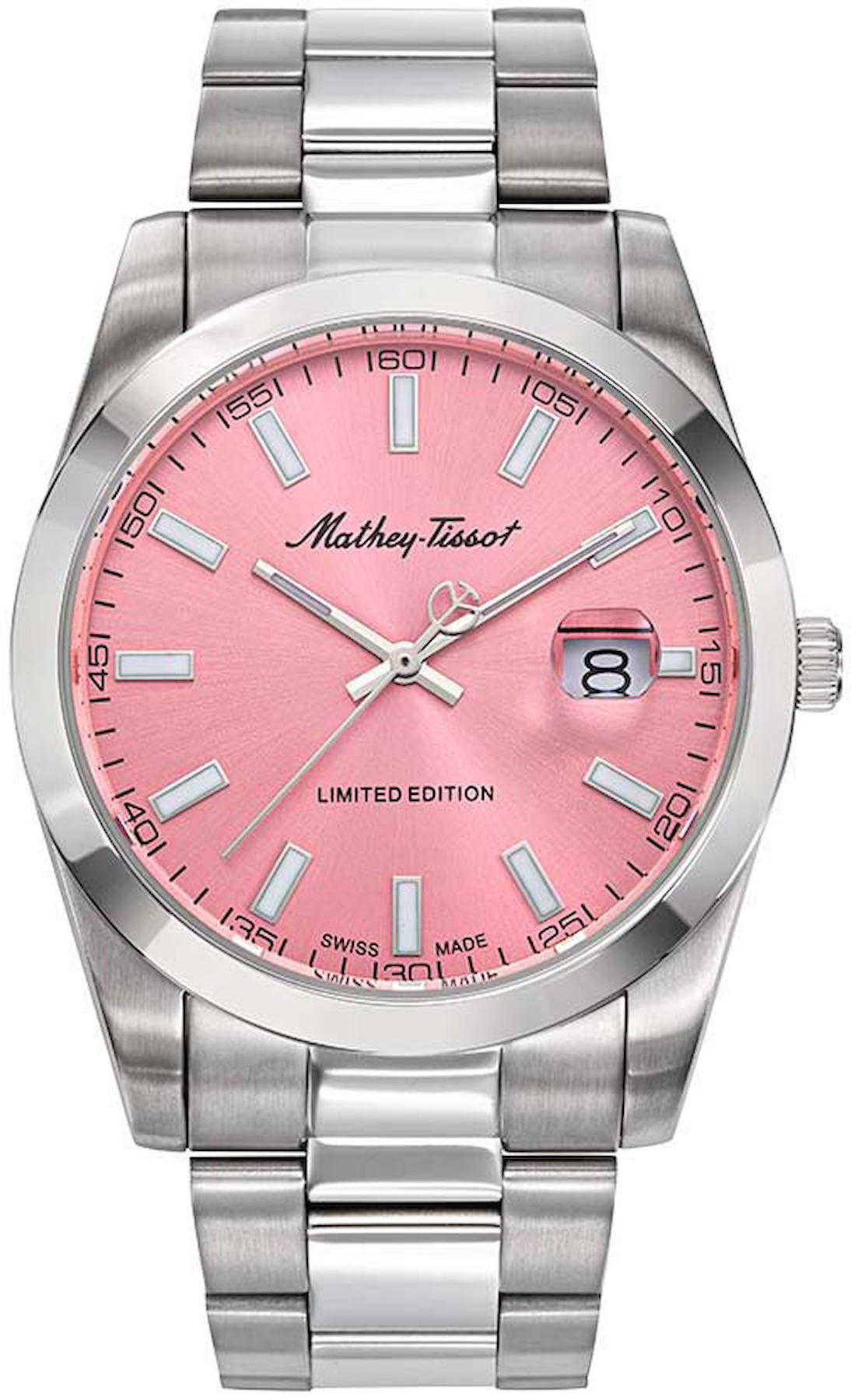 Mathey-Tissot H451PK Takvimli 42 mm Metal Kordon Analog Kol Saati