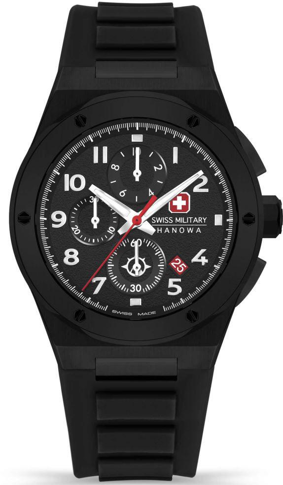 Swiss Military SMWGO2102030 Takvimli 42 mm Siyah Silikon Kordon Analog Kol Saati