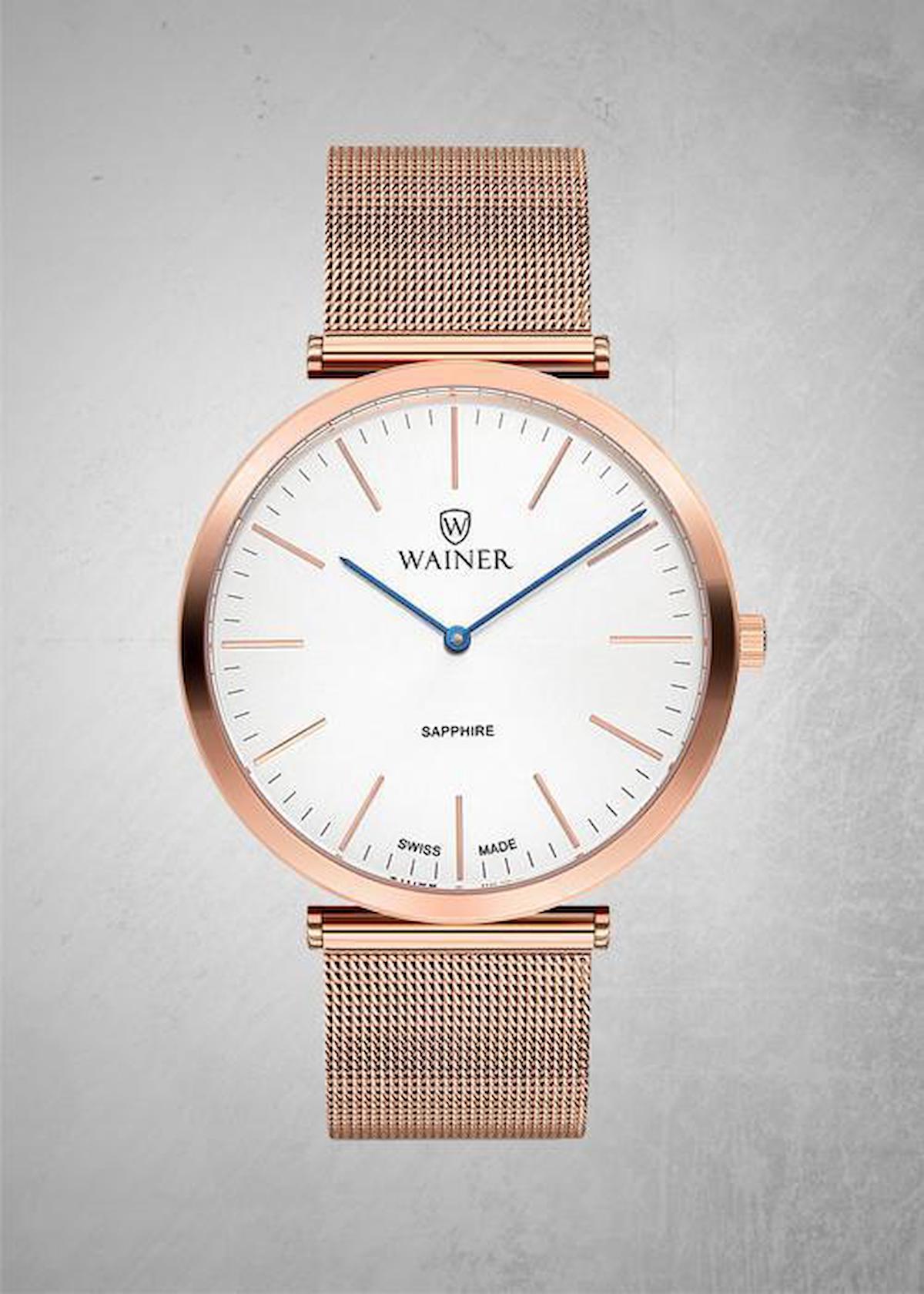 Wainer WA.11321-A 39.20 mm Rose Gold Metal Kordon Analog Erkek Kol Saati