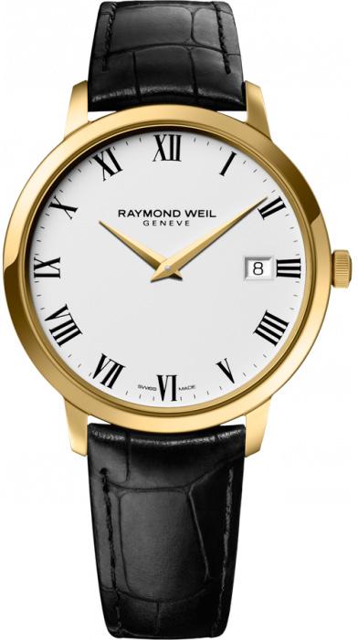 Raymond Weil 5588-PC-00300 Takvimli 42 mm Siyah Deri Kordon Analog Kol Saati