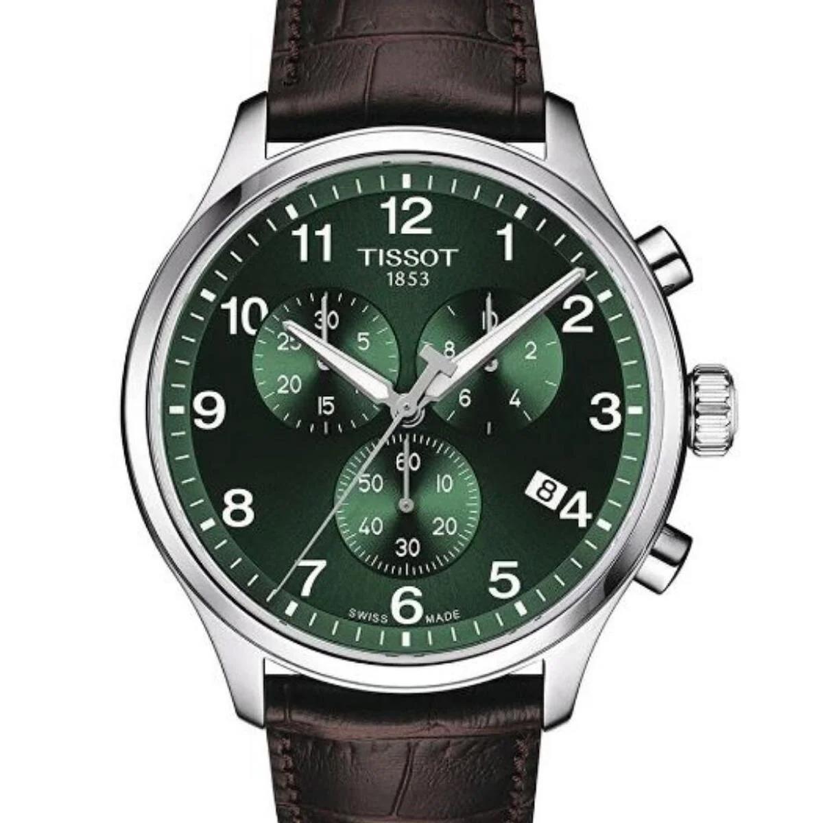 Tissot T1166171609200 Takvimli 44 mm Siyah Deri Kordon Analog Kol Saati