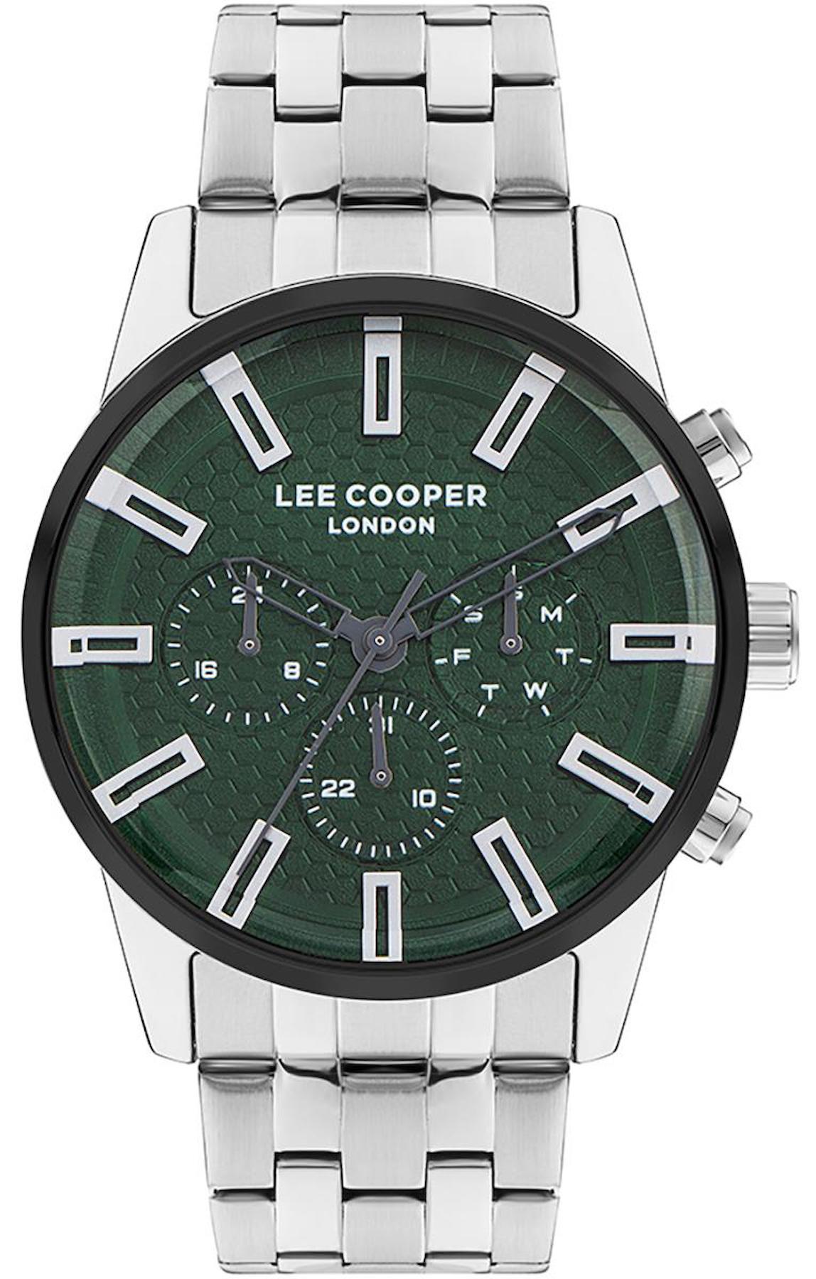 Lee Cooper LC07879.370 Takvimli Metal Kordon Analog Erkek Kol Saati