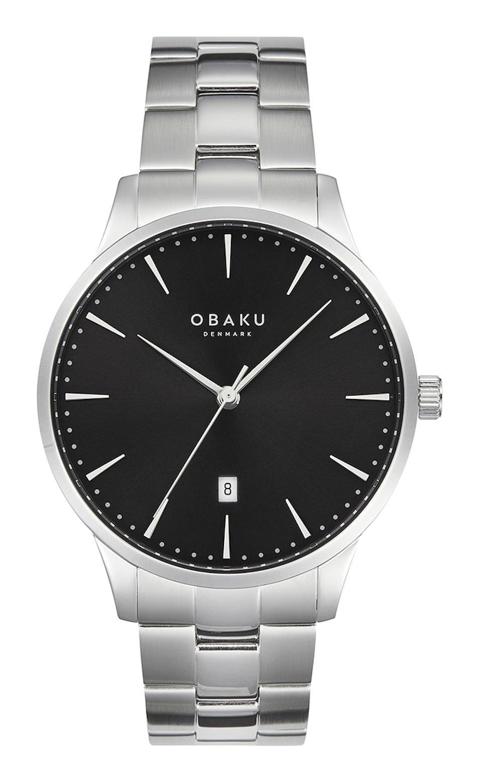 Obaku Denmark V247XDCBSC Takvimli 42 mm Çelik Kordon Analog Erkek Kol Saati