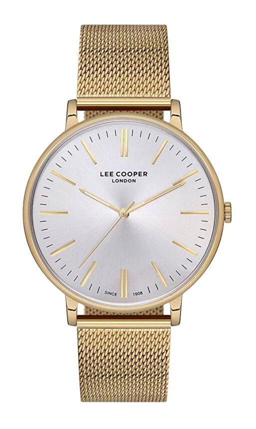 Lee Cooper LC07159.130 43 mm Altın Çelik Kordon Analog Erkek Kol Saati