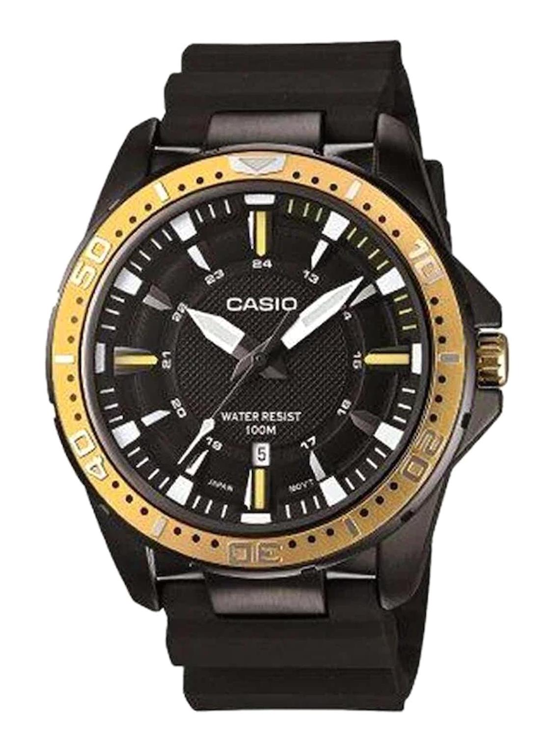 Casio MTD-1072-9AVDF Takvimli Siyah Silikon Kordon Analog Erkek Kol Saati