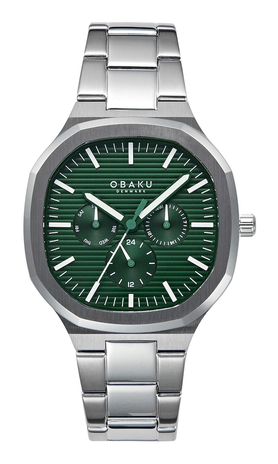 Obaku Denmark V275GMCESC Takvimli 42 mm Çelik Kordon Analog Erkek Kol Saati