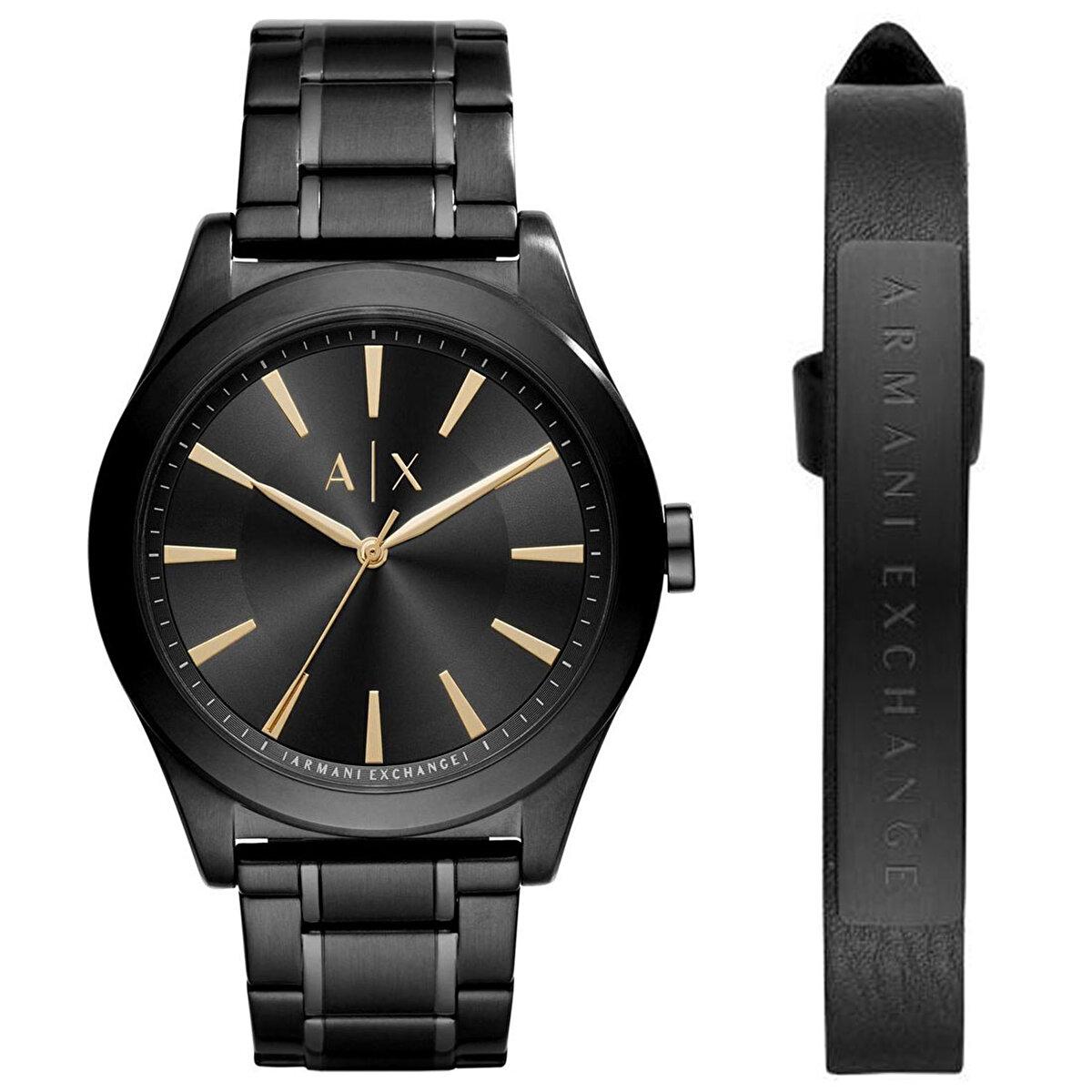 Armani Exchange AX7102 44 mm Siyah Çelik Kordon Analog Erkek Kol Saati