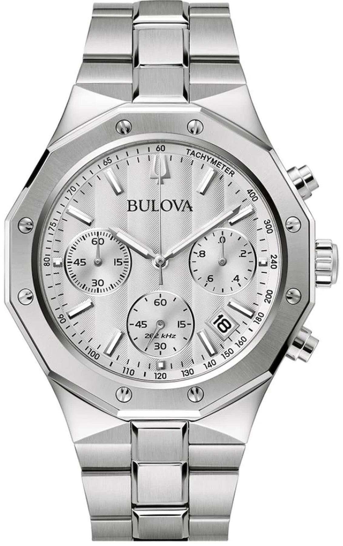 Bulova 96B408 Takvimli 44 mm Çelik Kordon Analog Erkek Kol Saati