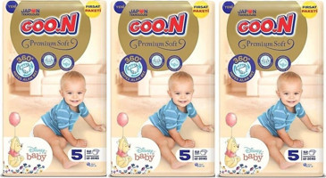 Goon Premium Soft 5 Numara Bantlı Bebek Bezi 156'lı