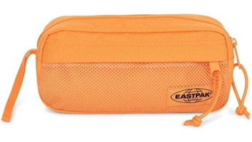 Eastpak Double Pouch Tangerine Turuncu Düz Bez Çift Gözlü Dikdörtgen Cüzdan Kalemlik