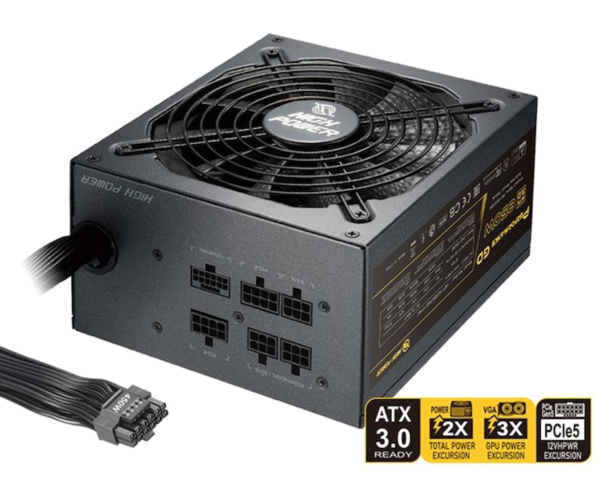 High Power Performance HP1-S2850GD-F14C GEN5 850 W 80+ Gold Yarı Modüler Powersupply