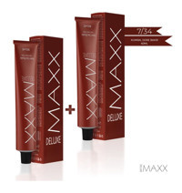 Maxx Deluxe 7.34 Kumral Dore Bakır Krem Saç Boyası 2x60 ml