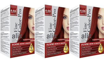 Alix Fine Color Pro 6.66 Yogun Kızıl Krem Saç Boyası 3x50 ml