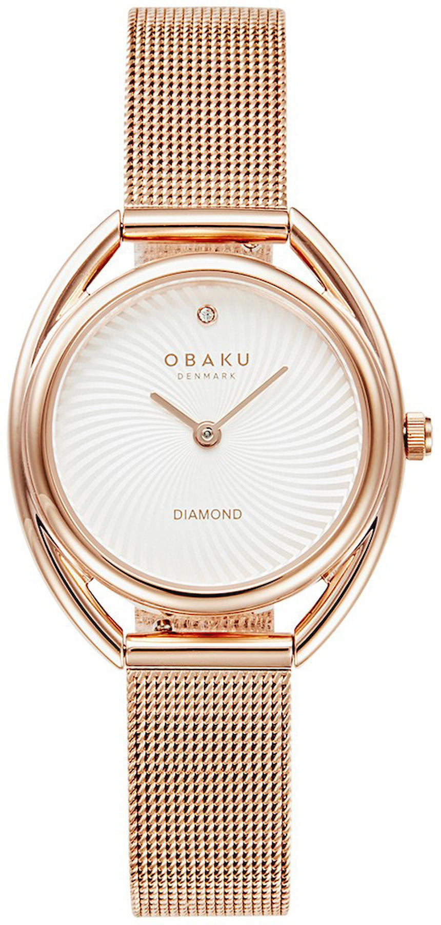 Obaku Denmark V286LXVIMV 28.6 mm Rose Gold Çelik Kordon Analog Kadın Kol Saati