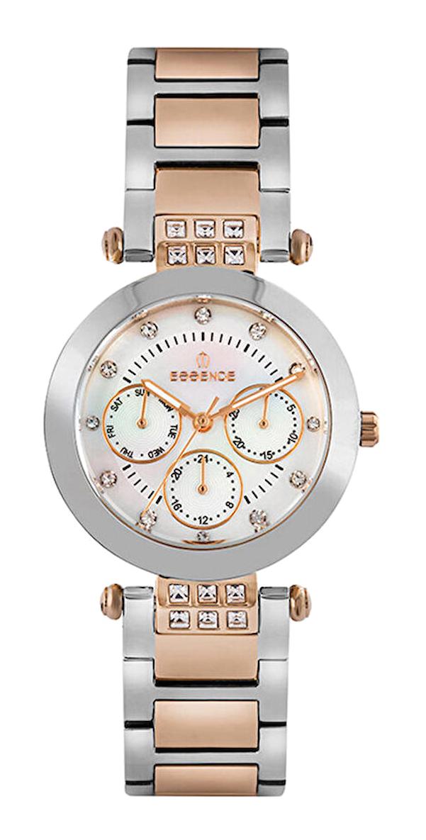 Essence ES6572FE.520 Takvimli 34 mm Gri-Rose Gold Çelik Kordon Analog Kadın Kol Saati