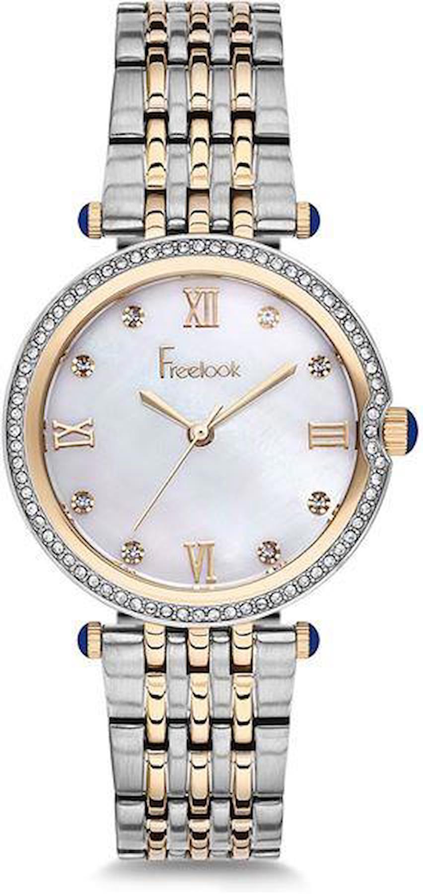 Freelook F.7.1059.04 34 mm Gri Çelik Kordon Analog Kadın Kol Saati