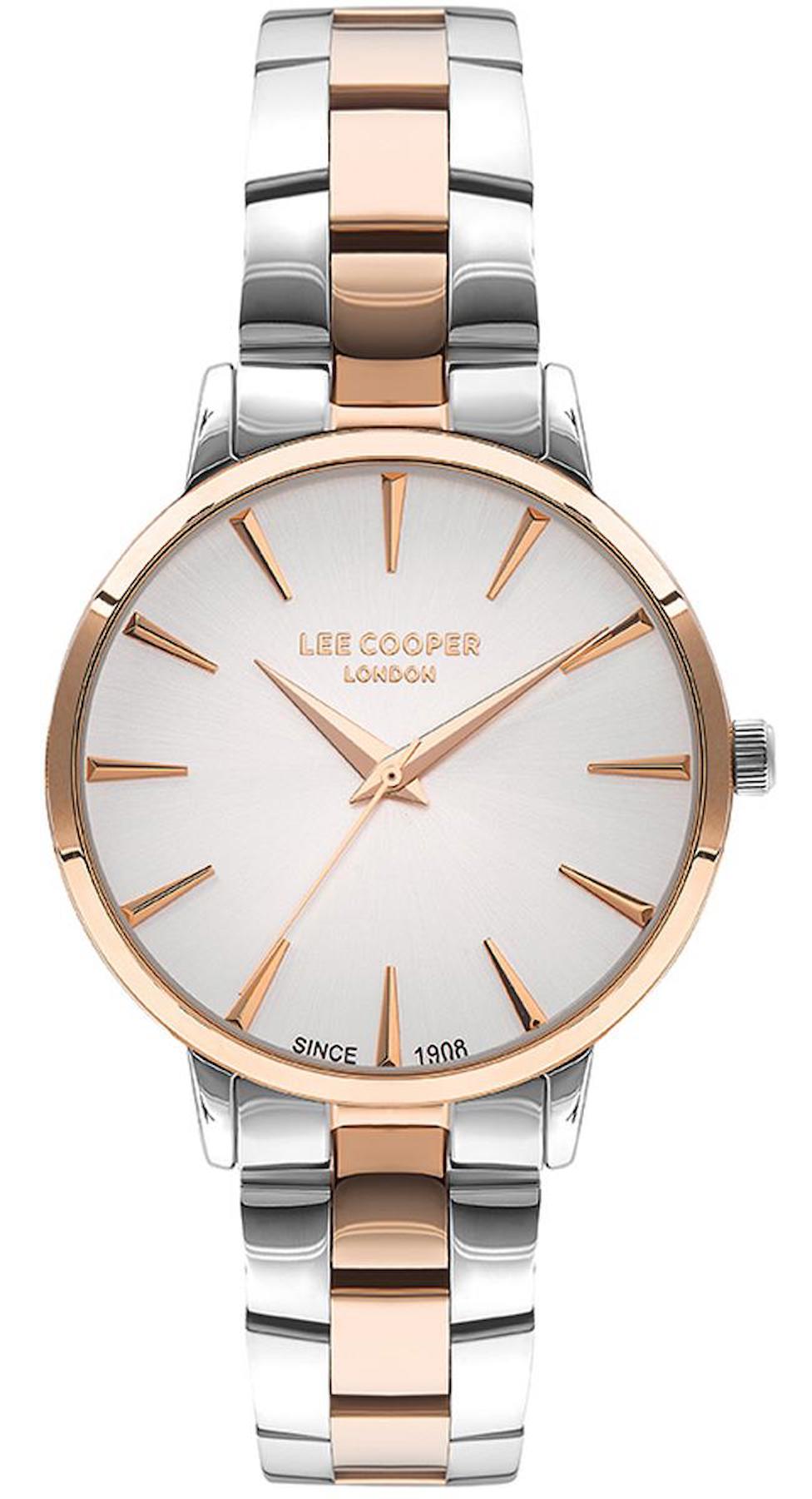 Lee Cooper LC07580.530 40 mm Altın-Gri Metal Kordon Analog Kadın Kol Saati