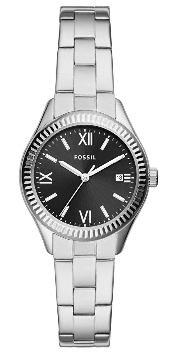 Fossil FBQ3637 30 mm Gri Çelik Kordon Analog Kadın Kol Saati