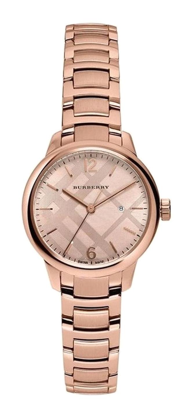 Burberry BU10116 Takvimli 32 mm Rose Gold Çelik Kordon Analog Kadın Kol Saati