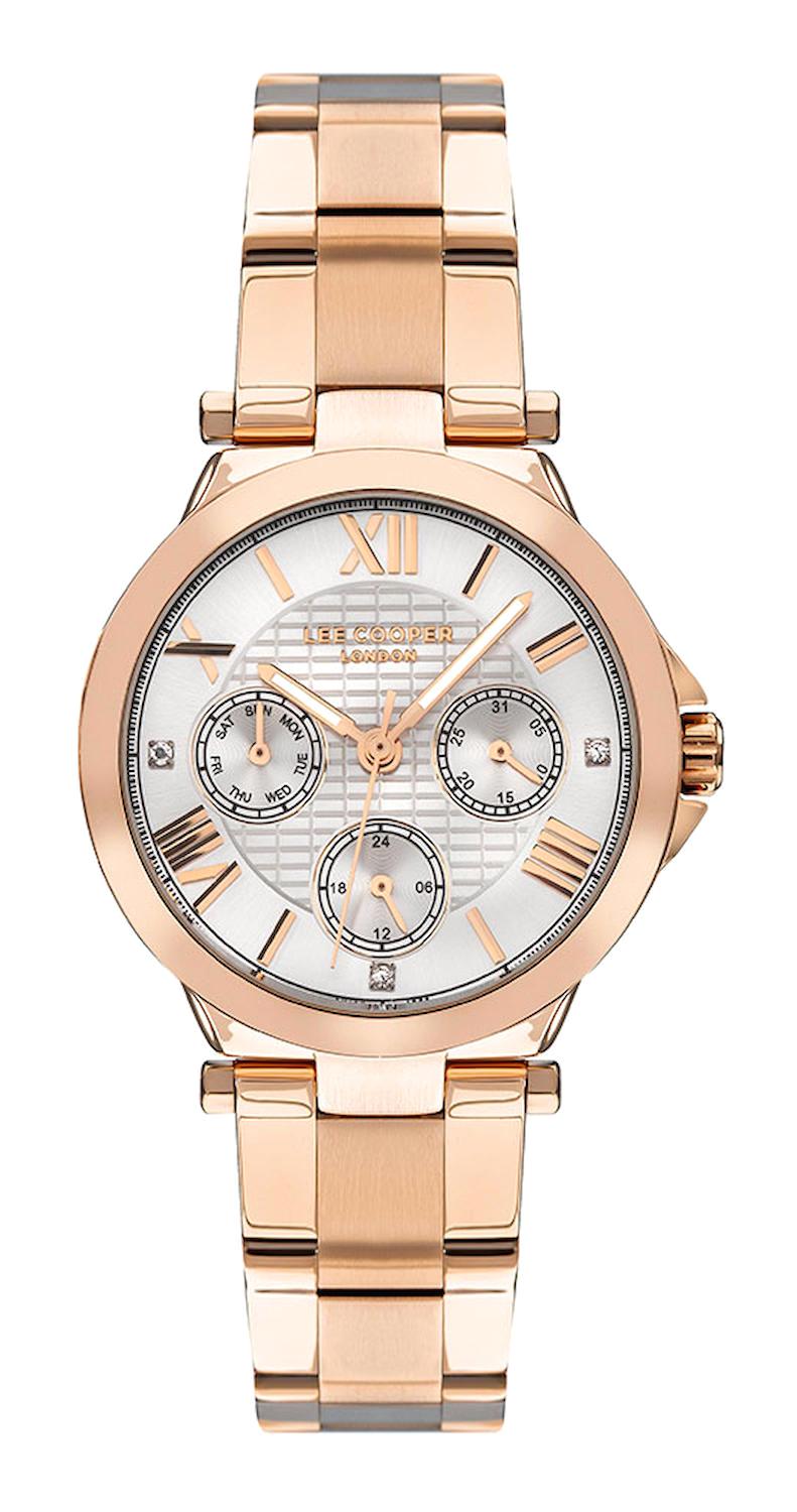 Lee Cooper LC07445.530-NM Takvimli 40 mm Rose Gold Plastik Kordon Analog Kadın Kol Saati