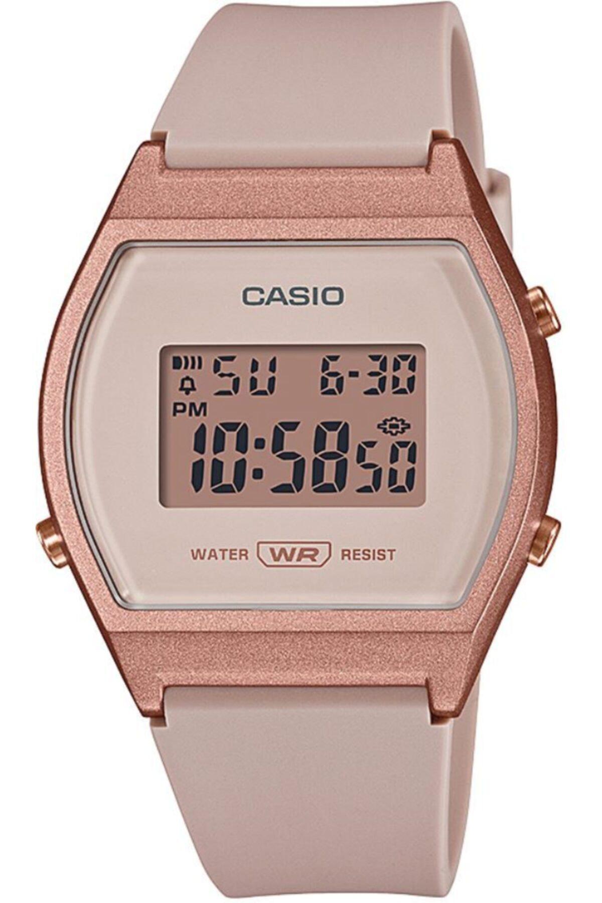 Casio Lw-204-4adf Takvimli 35 mm Krem Silikon Kordon Dijital Kadın Kol Saati