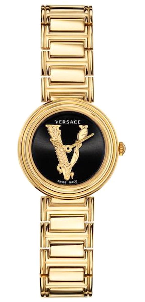 Versace VRSCVET300921 28 mm Altın Çelik Kordon Analog Kadın Kol Saati