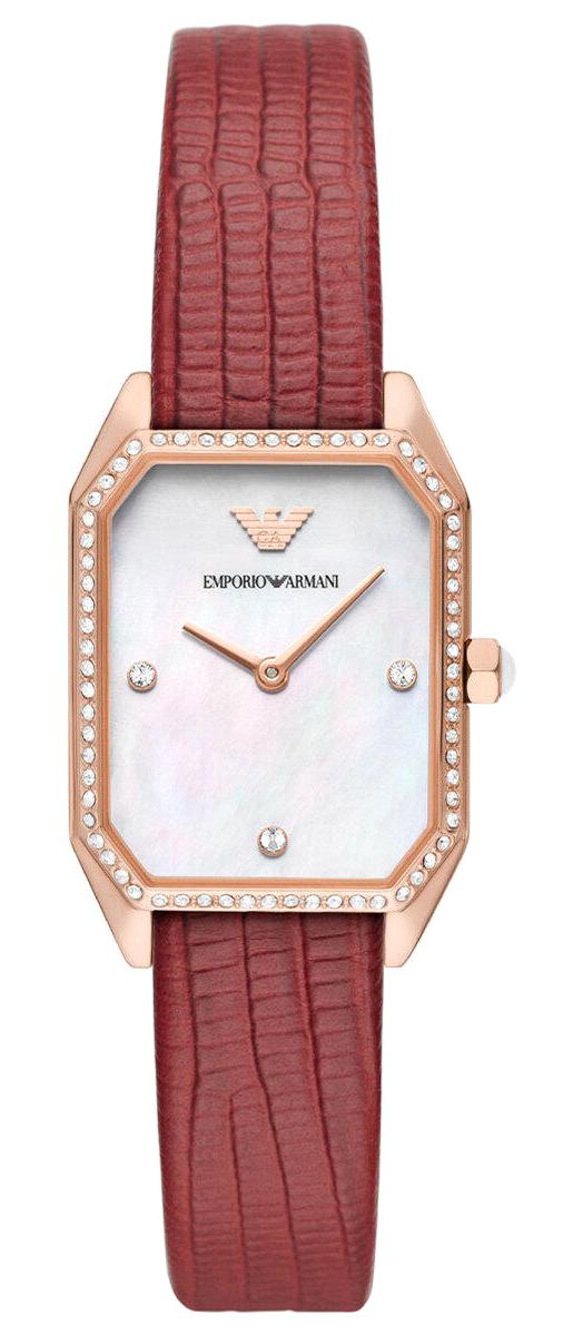 Emporio Armani AR11467 24 mm Kırmızı Deri Kordon Analog Kadın Kol Saati