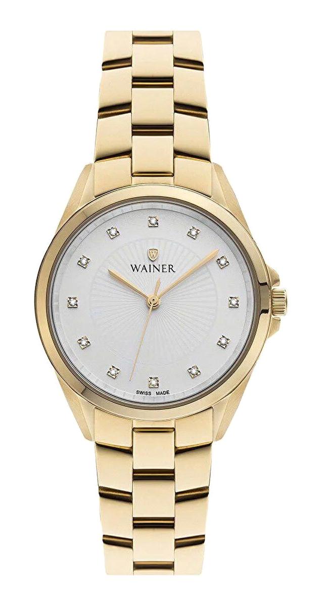 Wainer WA.11916-B 36 mm Altın Çelik Kordon Analog Kadın Kol Saati