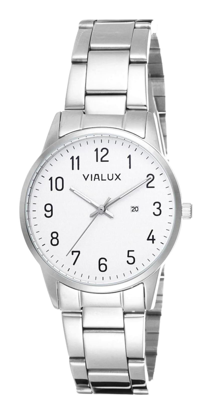 Vialux AJ550S-02SS 34 mm Gri Silikon Kordon Analog Kadın Kol Saati